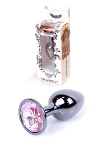 Серія Anal Plug Boss - ювелірна темна срібна штепсельна вилка Rose S, BS6400027