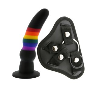 Страпон жіночий райдужний COLOURFUL LOVE STRAP ON SOLID DILDO в Дніпропетровській області от компании Интернет магазин Персик