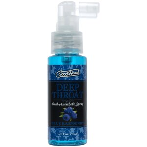 Спрей для минета Doc Johnson GoodHead DeepThroat Spray – Blue Raspberry 59 мл для глибокого минета