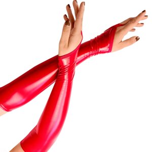 Вінілові рукавиці мистецтво сексу - лора довгий, розмір m, червоний колір в Дніпропетровській області от компании Интернет магазин Персик