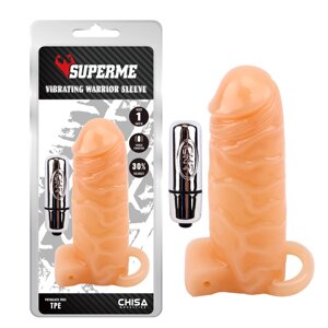 Насадка з вібро беж Chisa Superme Vibrating Warrior Sleeve в Дніпропетровській області от компании Интернет магазин Персик