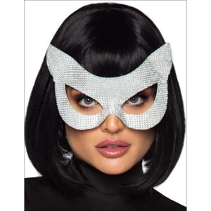 Костюмна маска для очей Leg Avenue з штучними стразами сріблястого кольору в Дніпропетровській області от компании Интернет магазин Персик