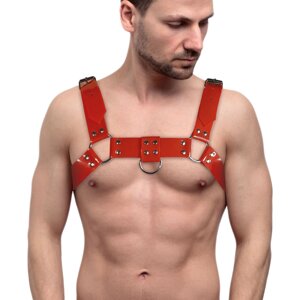 Чоловіча портупея на груди Feral Feelings - Bulldog Harness Red в Дніпропетровській області от компании Интернет магазин Персик