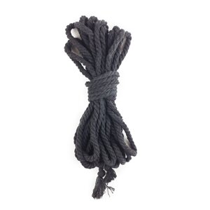 Бавовняна мотузка BDSM 8 метрів, 6 мм, чорний колір в Дніпропетровській області от компании Интернет магазин Персик