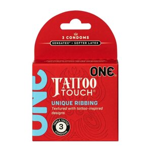 Презервативи ONE Tattoo Touch 3 шт, картонна коробка в Дніпропетровській області от компании Интернет магазин Персик