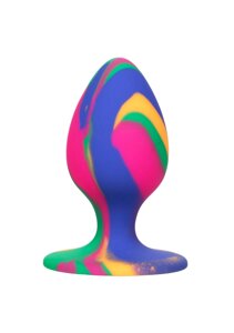 Анальна пробка силіконова CalExotics Cheeky Tie-Dye Plug, різнокольорова, Medium в Дніпропетровській області от компании Интернет магазин Персик