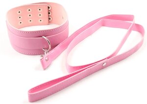 Нашийник з повідцем DS Fetish Collar with leash pink metal в Дніпропетровській області от компании Интернет магазин Персик