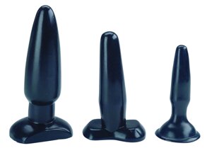 Набір анальних пробок LIQUORICE DIP 3PCS BUTT PLUG SET BLACK