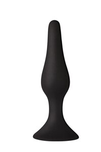 Анальная пробка на присоске MAI Attraction Toys №33 Black, длина 11,5cм, диаметр 3см