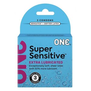 Презервативи супертонкі ONE Super Sensitive (ціна за упаковку, 3 шт) в Дніпропетровській області от компании Интернет магазин Персик