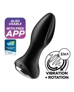 Анальна смарт-пробка з ротацією Satisfyer Rotator Plug 2+, чорний в Дніпропетровській області от компании Интернет магазин Персик