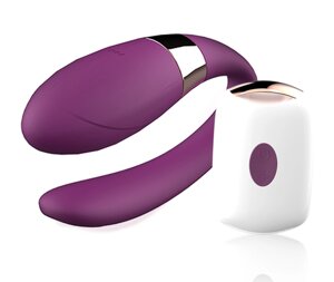 Вібратор для пари з пультом дистанційного керування - бос -серія V -vibe Purple USB 7