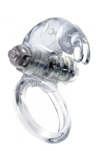 Ерекційне кільце з вібрацією Rabbit Vibro CockRing Clear