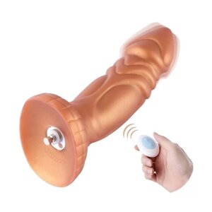 Силіконовий дилдо із вібрацією Hismith Slightly Curved Vibrating Silicone Dildo Monster Series