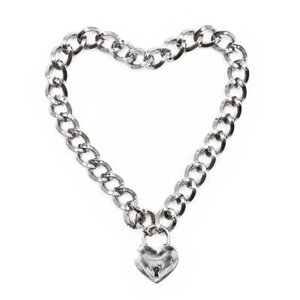 Нашийник з металевого ланцюга з замком у вигляді сердечка DS Fetish, сріблястий в Дніпропетровській області от компании Интернет магазин Персик