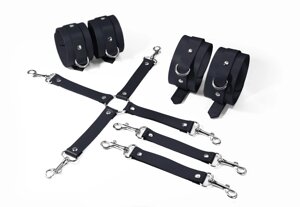 Набір Feral Feelings BDSM Kit 3 Black, наручники, поножі, коннектор в Дніпропетровській області от компании Интернет магазин Персик
