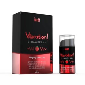 Рідкий вібратор Intt Vibration Strawberry (15 мл) (без упаковки!!)