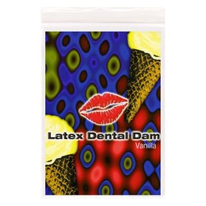 Серветка латексна для орального сексу Vanilla Latex Dental Dams зі смаком ванілі, 1 шт.