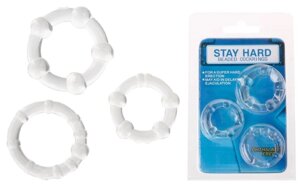 Набір ерекційних кілець Stay hard, CN-330300012 Clear