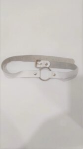 Кляп Leather O-Ring Gag, White