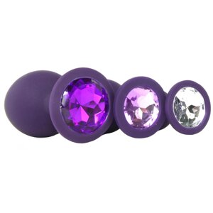 Набір анальних пробки 3 PCS Rianne S Plug Plug Phink Purple