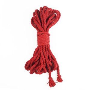 Бавовняна мотузка BDSM 8 метрів, 6 мм, колір червоний в Дніпропетровській області от компании Интернет магазин Персик