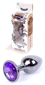 Серія Anal Plug Boss - ювелірні вироби Dark Silver Purple S, BS6400034