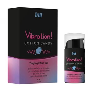 Рідкий вібратор Intt Vibration Cotton Candy (15 мл ) ( м'ята упаковка !!! )