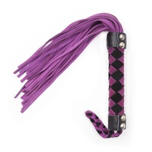 Флогер шкіра leather DS Fetish flogger Purple Black 38 cm в Дніпропетровській області от компании Интернет магазин Персик