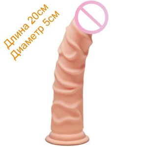 Фалоімітатор Doc Johnson The D - Ragin D - 8 Inch Without Balls - ULTRASKYN 20см на 5 см