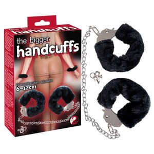 Наручники Bigger Furry Handcuffs, 6 - 12 див, чорні в Дніпропетровській області от компании Интернет магазин Персик