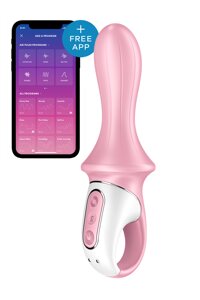 Надувний анальний смарт вібратор SATISFYER AIR PUMP BOOTY 5 CONNECT APP RED