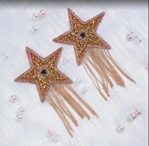 Пестис-зірки з бахромою JSY Nipple Sticker RT236112 Gold, стікери в Дніпропетровській області от компании Интернет магазин Персик