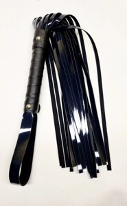 Флогер зі штучної лакованої шкіри Flirty ECO Varnish Leather - Black & Dark blue, BL-00044 в Дніпропетровській області от компании Интернет магазин Персик