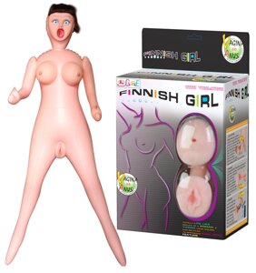 Надувна лялька для сексу за допомогою кібер -вставки та вібруостимуляції Finish Girl