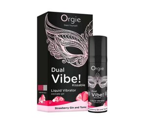 Рідкий вібратор Orgie DUAL VIBE! коктейль Джин-тонік полуниці, 15мл в Дніпропетровській області от компании Интернет магазин Персик