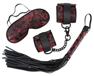 Бондажний набір з 3 предметів з батогом і наручниками, чорного кольору, Bad Kitty в Дніпропетровській області от компании Интернет магазин Персик