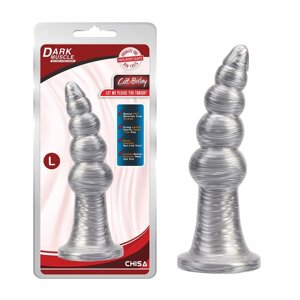 Анальна пробка рельєфоная розмір L Silver Dark Muscle Chisa 16.5 х 4.2 см в Дніпропетровській області от компании Интернет магазин Персик