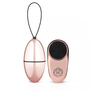 Віброяйцо з пультом управління на батарейках Rosy Gold-New Vibrating Egg