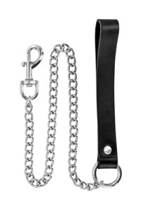 Повідець Fetish Tentation Premium Metal leash with cowhide leather wrist 72 см в Дніпропетровській області от компании Интернет магазин Персик