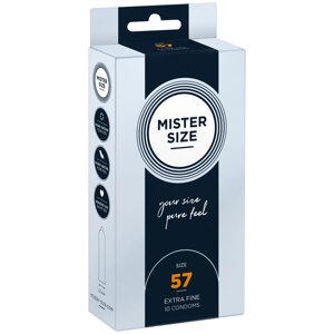 Презервативи Mister Size - pure feel - 57 (10 condoms), товщина 0,05 мм ( м'ята упаковка !!! )