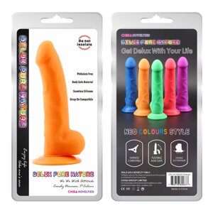 Fallomimitator orange chisa norman. p-green realistic dildo