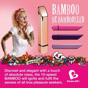 Потужний мінівібратор Rocks Off Bamboo Rose Gold, 10 режимів роботи, водонепроникний в Дніпропетровській області от компании Интернет магазин Персик