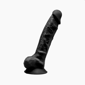 Фалоімітатор SilexD Vetus Black (MODEL 1 size 8in), двошаровий, силікон + Silexpan, діаметр 4,2см в Дніпропетровській області от компании Интернет магазин Персик