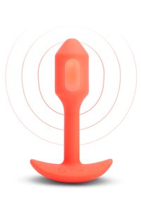 Анальна пробка з вібрацією розмір S B-Vibe Vibrating Snug Plug 1, помаранчева