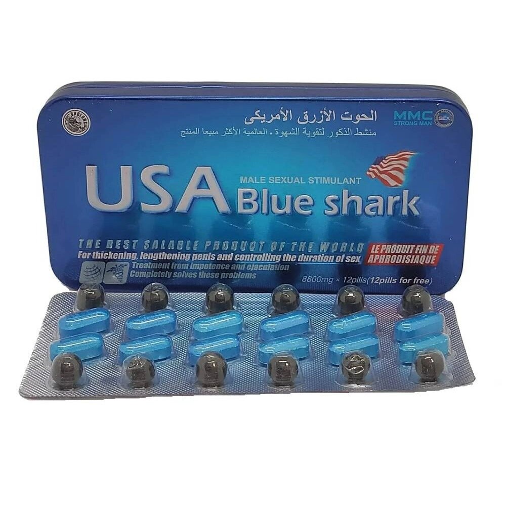 Пігулки для потенції Блакитна Акула (ціна за упаковку, 12 таблеток) від компанії Інтернет магазин Персик - фото 1