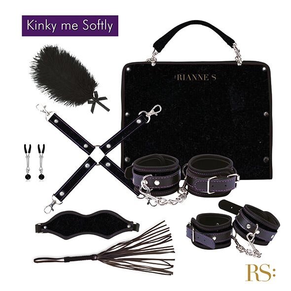 Подарунковий набір для BDSM RIANNE S - Kinky Me Softly Black: 8 предметів для задоволення від компанії Інтернет магазин Персик - фото 1