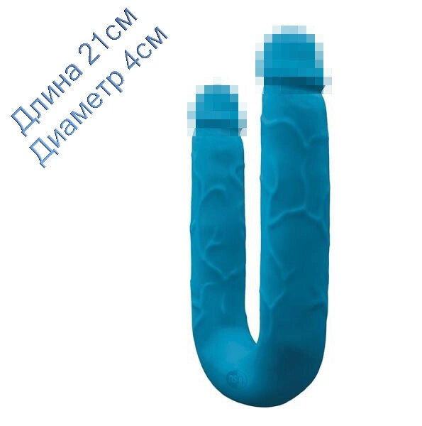 Подвійний фалоімітатор COLOURS DP PLEASURES BLUE 21см на 4 см від компанії Інтернет магазин Персик - фото 1