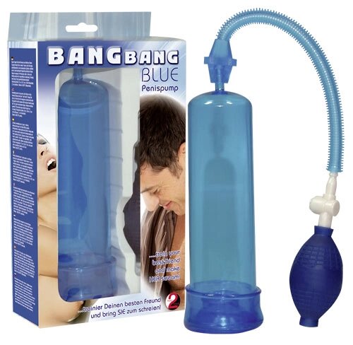 Помпа для пениса BANG BANG (голубая) від компанії Інтернет магазин Персик - фото 1
