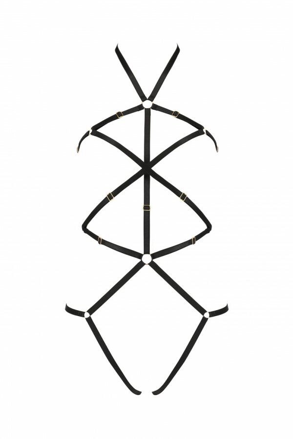 Портупея-боді з стреп IVENA black L / XL - Passion Exclusive від компанії Інтернет магазин Персик - фото 1